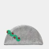 Beadedbeaded lune clutch