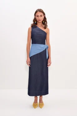 Belembelem chambray midi dress