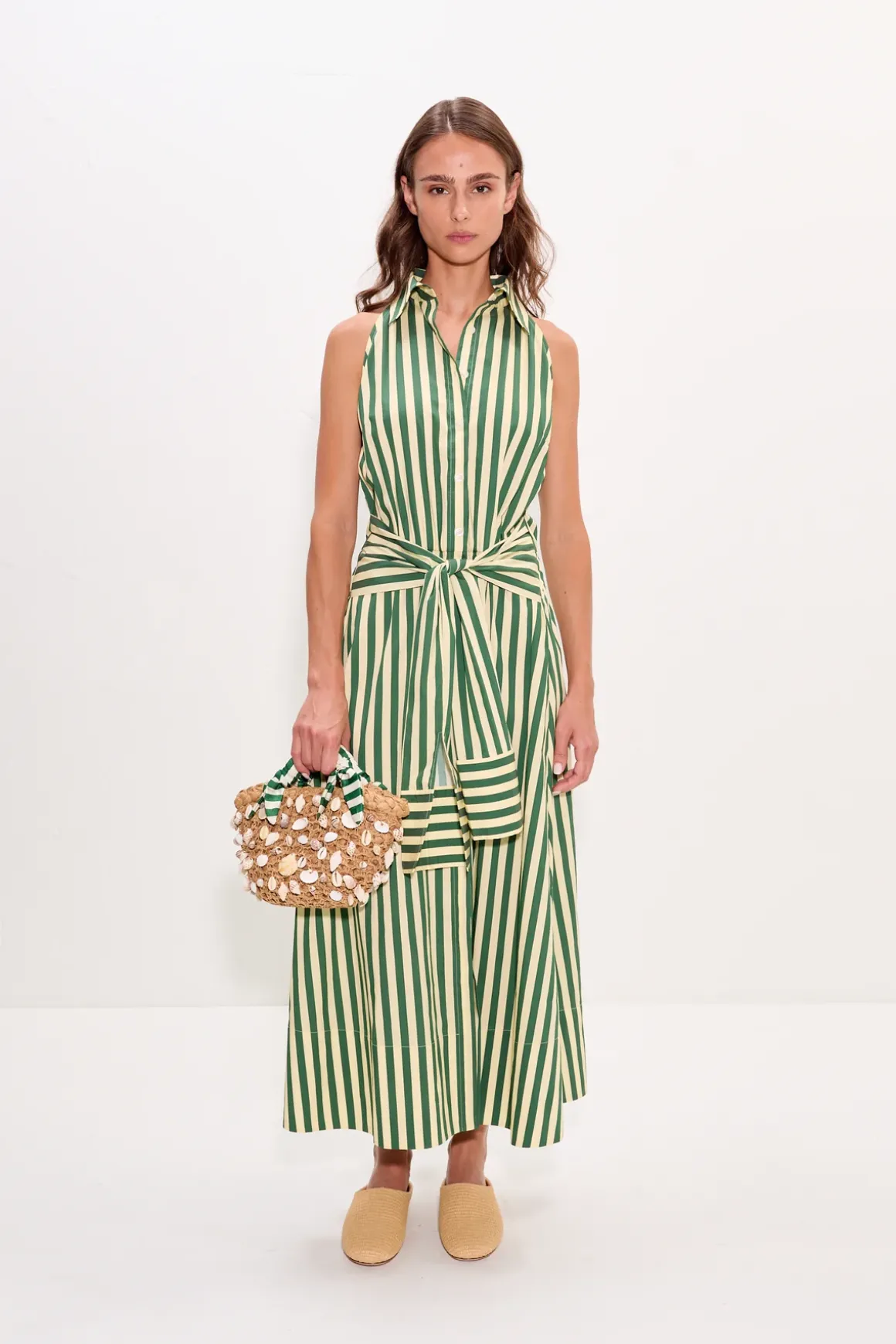 Innainna sleeveless poplin dress