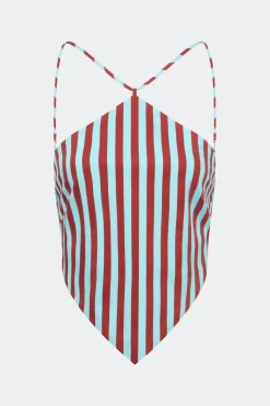 Kitkit poplin tie top