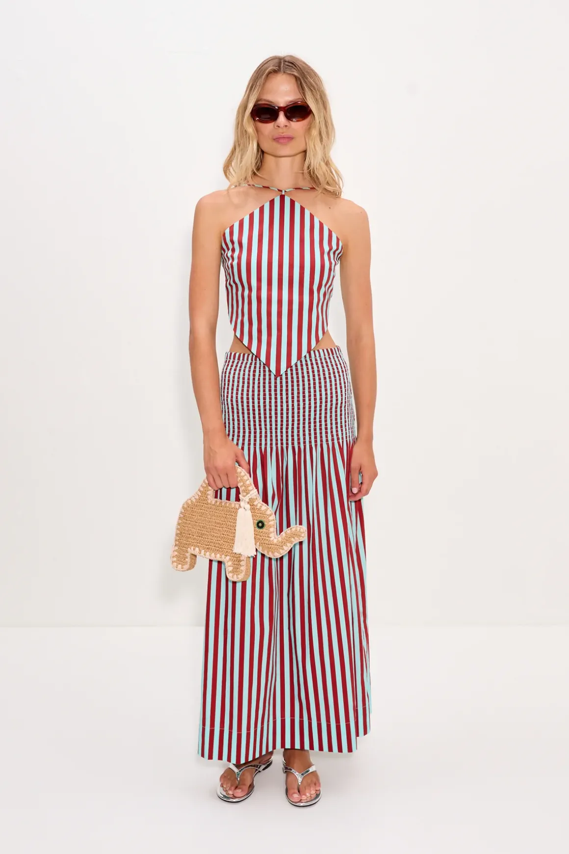 Kitkit poplin tie top