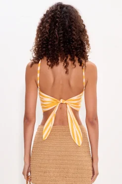 Kitkit poplin tie top