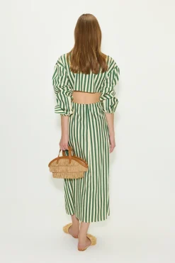 Lochloch poplin maxi dress