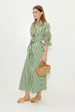Lochloch poplin maxi dress