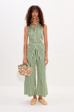 Lochloch sleeveless poplin button up
