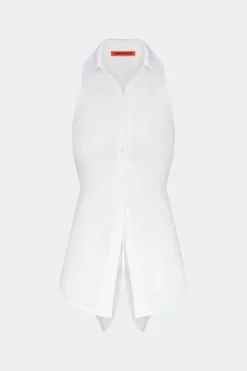 Lochloch sleeveless poplin button up