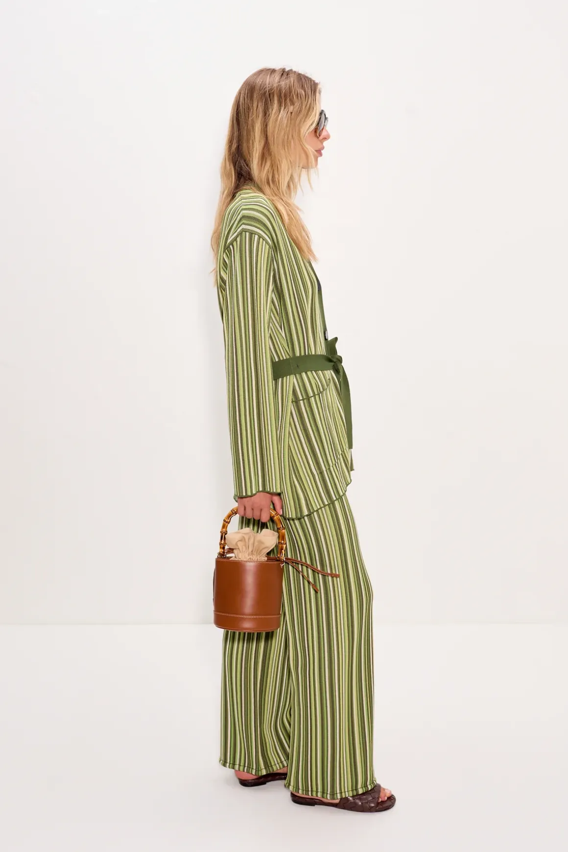Maxmax belted knit cardigan