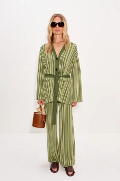 Maxmax belted knit cardigan