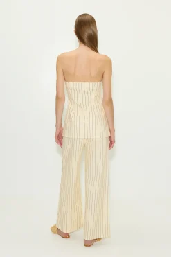 Morimori strapless linen top