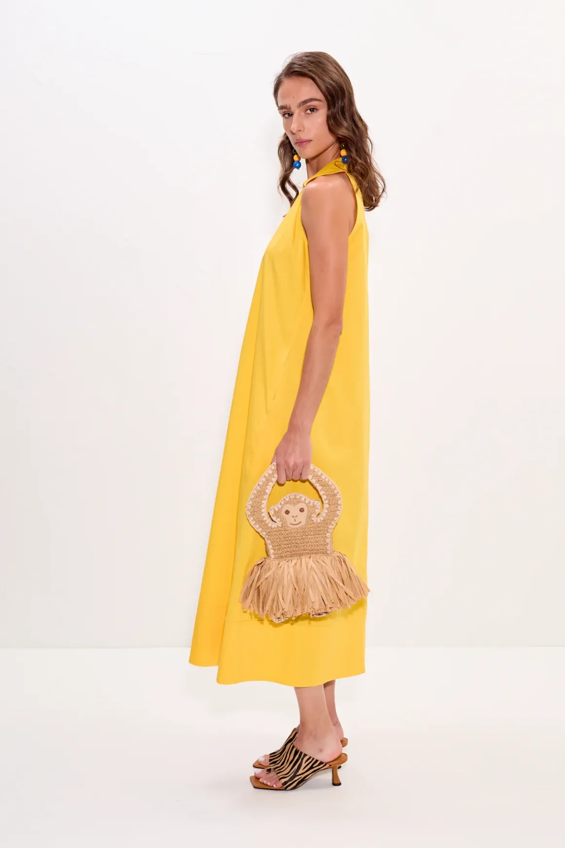 Navanava poplin midi dress
