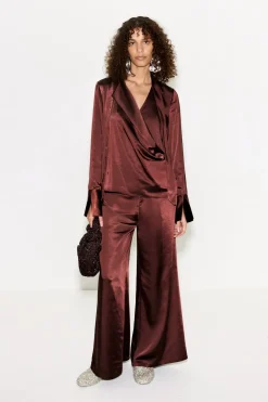 Nellanella satin wide leg pant