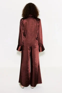 Nellanella satin wide leg pant