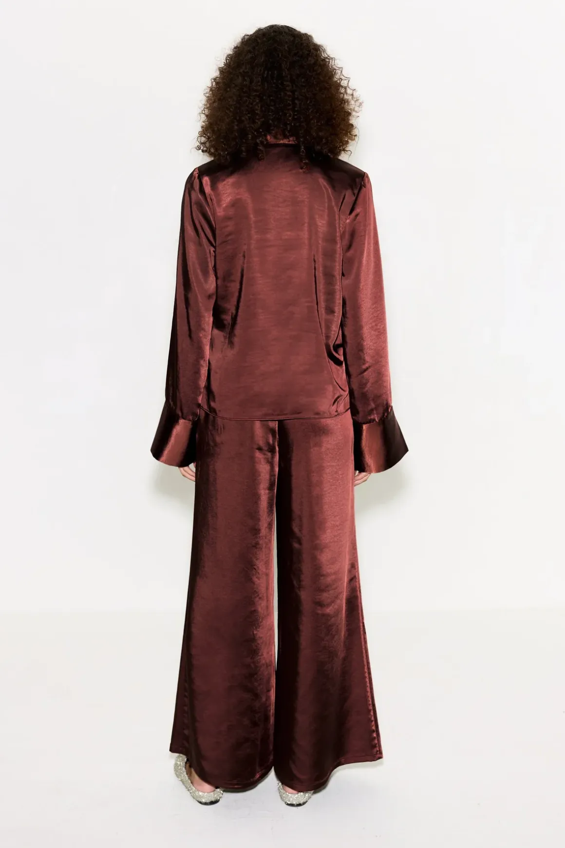Nellanella satin wide leg pant