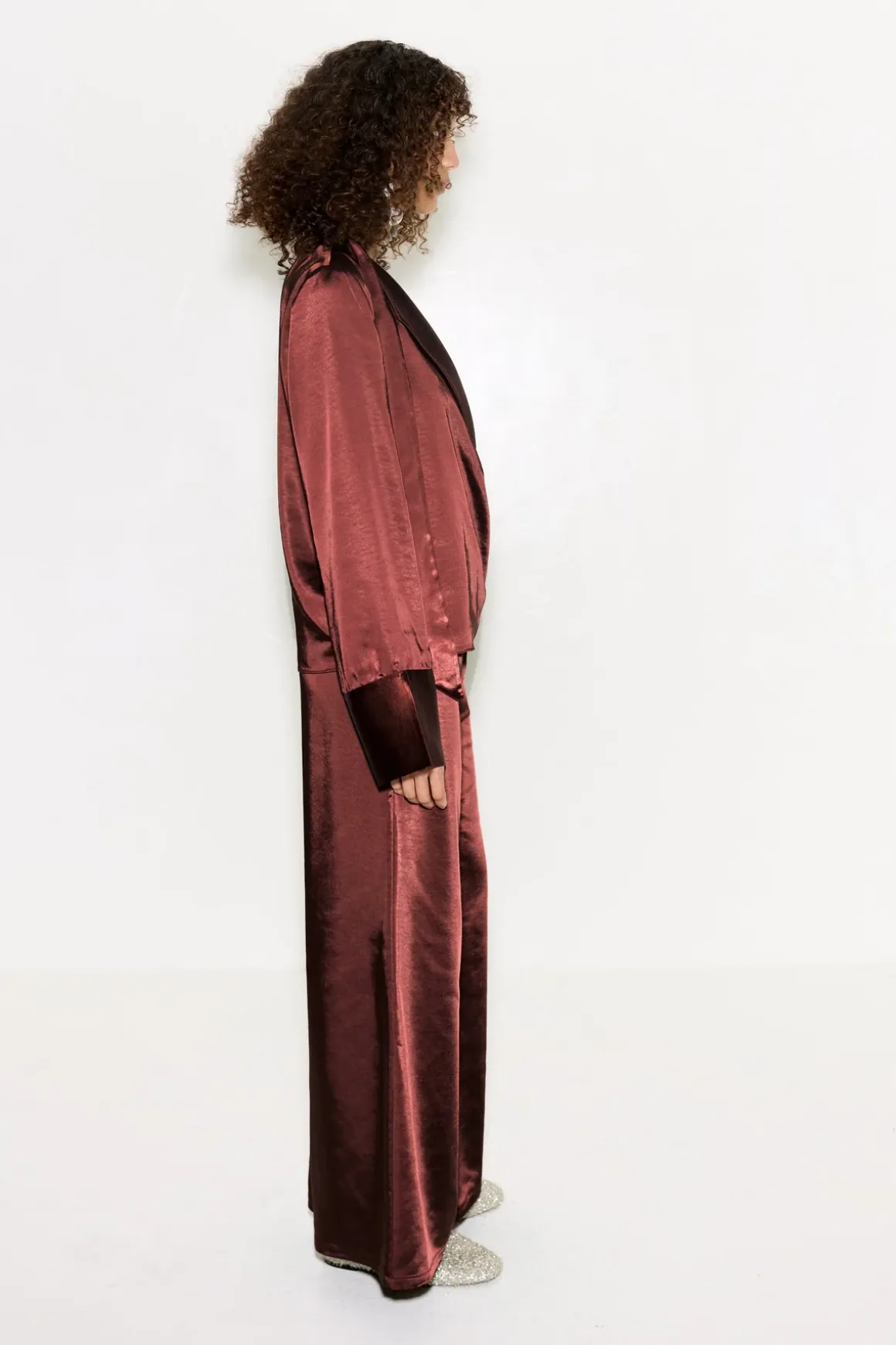 Nellanella satin wide leg pant