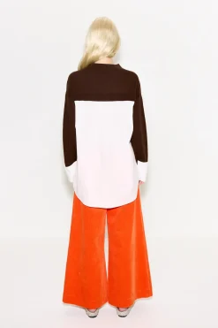 Pippip poplin combo sweater