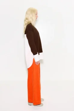 Pippip poplin combo sweater
