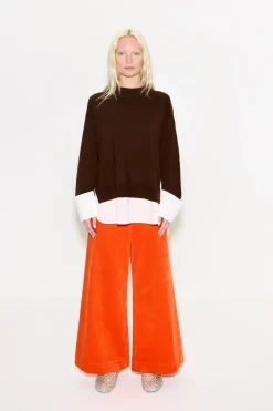 Pippip poplin combo sweater