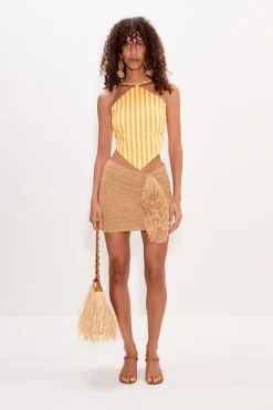 Pompom pom mini skirt
