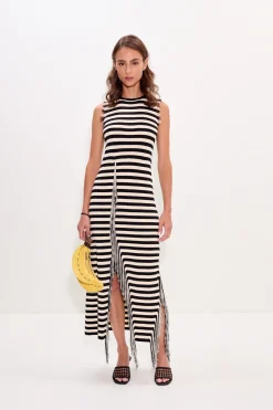 Sabinesabine fringe knit dress