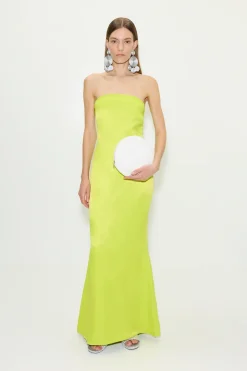 Sculptysculpty strapless satin dress