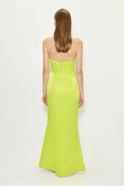 Sculptysculpty strapless satin dress