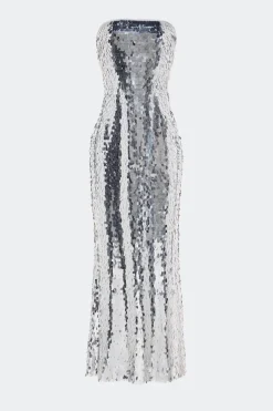 Sculptysculpty strapless sequin dress