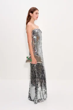 Sculptysculpty strapless sequin dress