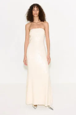 Sculptysculpty strapless sequin dress