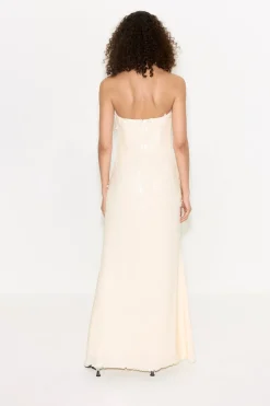 Sculptysculpty strapless sequin dress